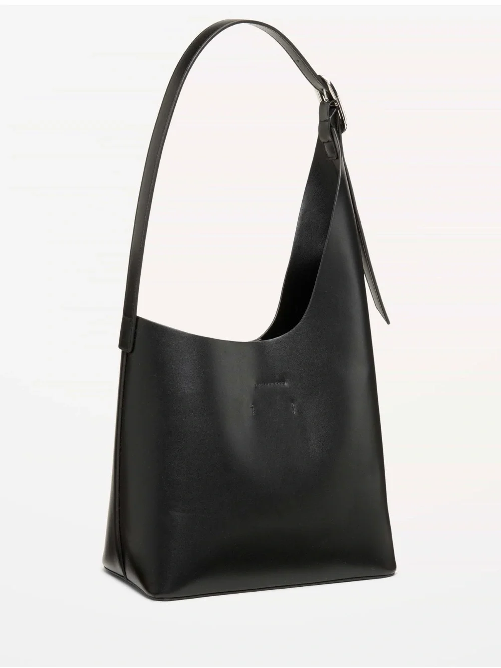 Asymmetrical Structured Black Tote Bag by Old Navy